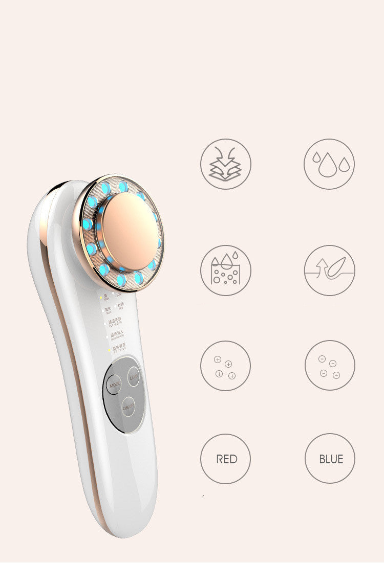 RadiantLift Pro 7-in-1 Facial Massager & Skin Tightening Machine - Galvanic & High-Frequency Face Lifting Tool