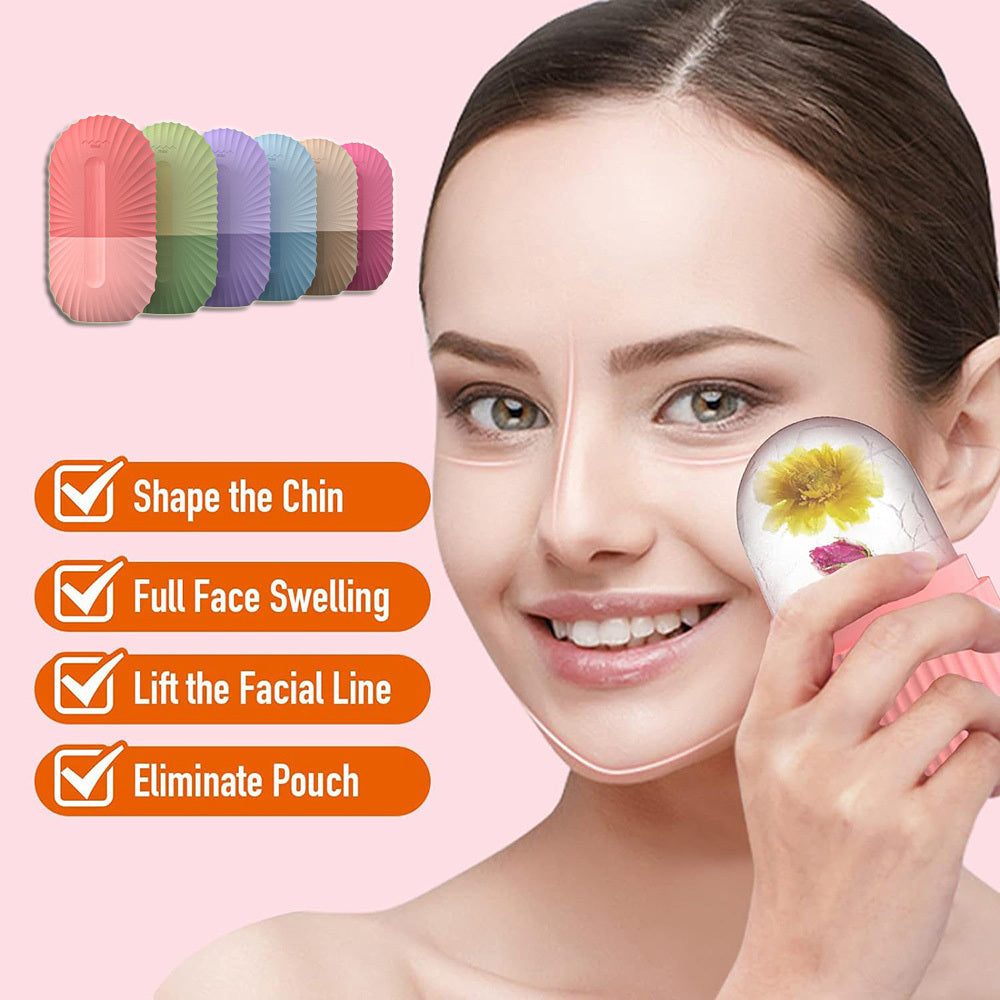 Glacial Glow Ice Roller – Skin Care Beauty Tool for Lifting, Contouring, and Facial Massage