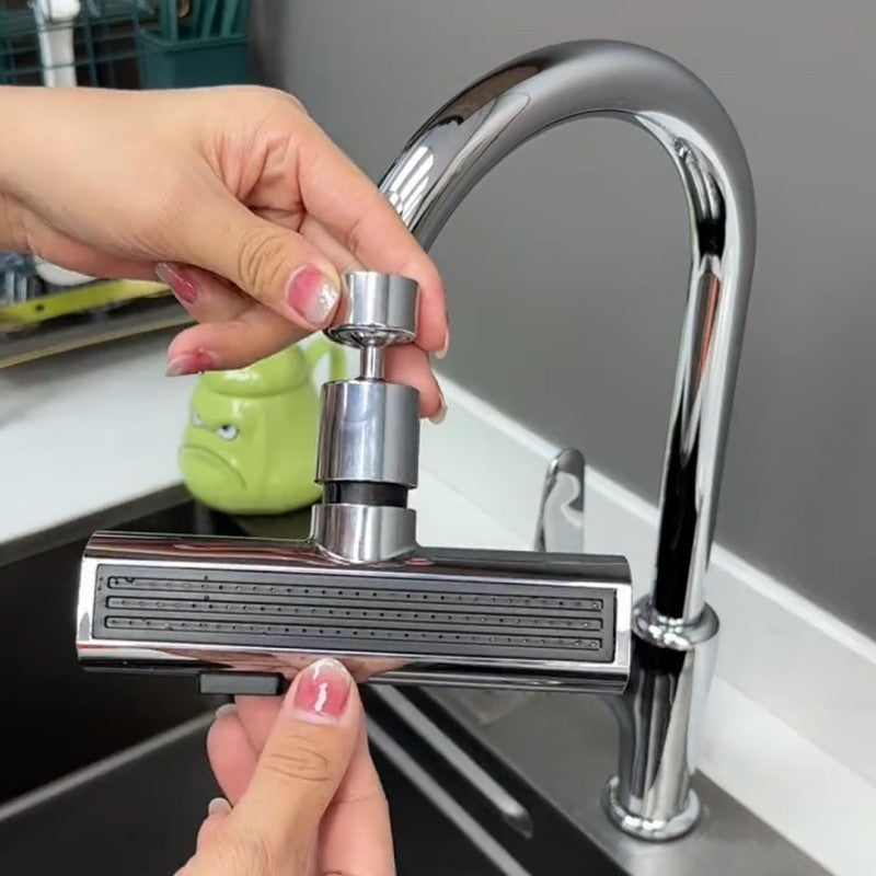 AquaFlow™ No-Splash Rotating Faucet - Universal, Multifunctional Water Nozzle for Kitchen Sinks