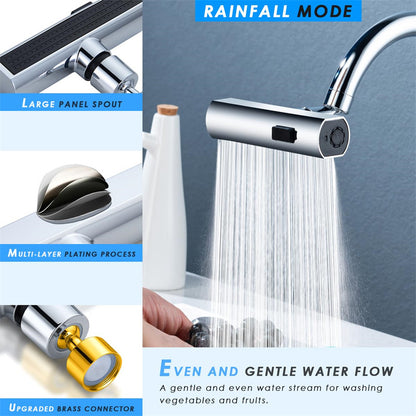 AquaFlow™ No-Splash Rotating Faucet - Universal, Multifunctional Water Nozzle for Kitchen Sinks