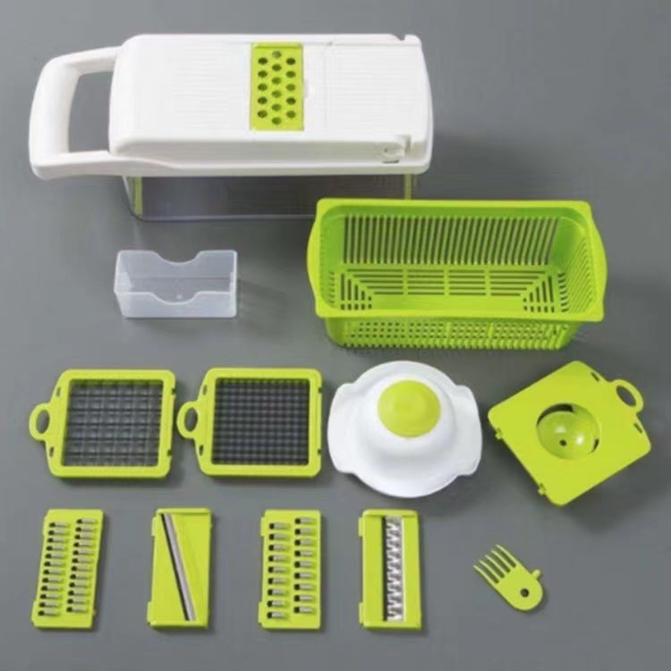 SliceMaster 12-in-1 Manual Vegetable Chopper - Ultimate Kitchen Gadget for Effortless Food Prep & Onion Slicing