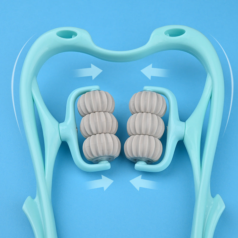 Rullo massaggiatore per collo a sei ruote multifunzionale HexaFlex per il massimo relax e sollievo dal dolore 